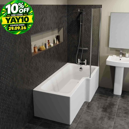 Modern shaped shower - modern,