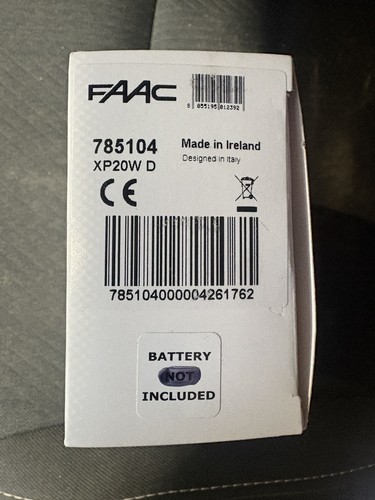 Faac xp20wd 785104 photocells - faac,