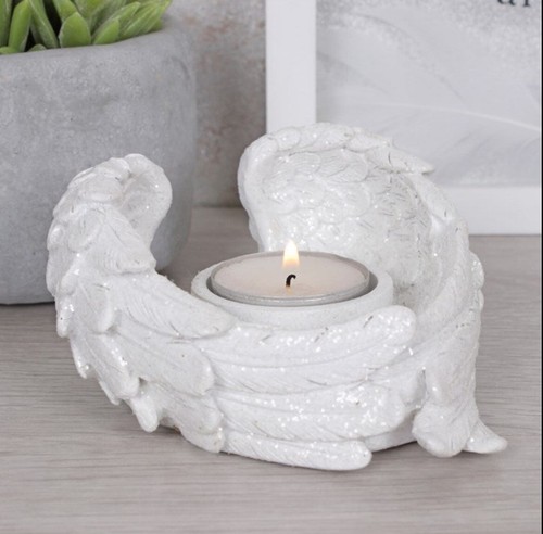 Glitter angel wing tea light - angel,