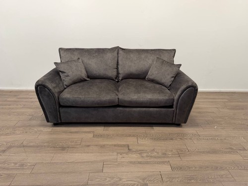 Rosie charcoal fabric seater - fabric,