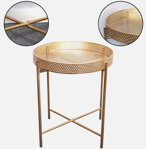 Gold metal side end - metal,