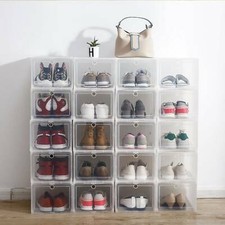 6X Plastic Shoe Storage Boxes