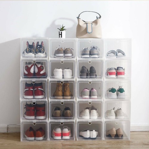 Plastic shoe storage boxes - plastic,