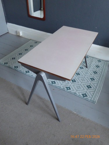 Vintage school desk side table - school,