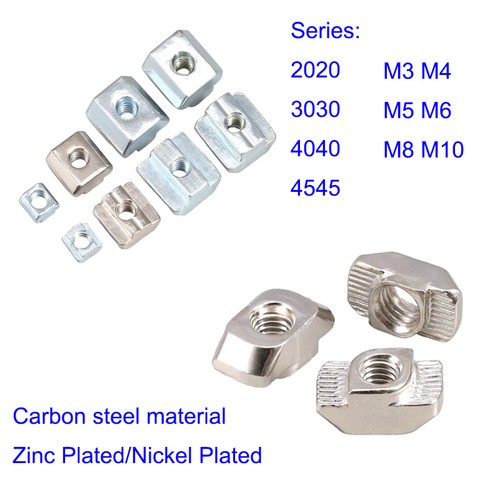 Drop tee nuts square - square,