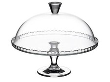 Pasabahce Glass Cake Cupcake Muffin Display Stand Serving Plate Cake Dome Lid