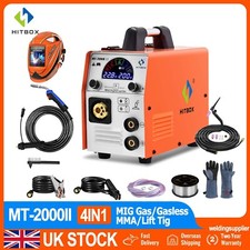 4 in 1 MIG Welder 220V Inverter Gasless Gas TIG ARC MIG Welding Machine UK Plug