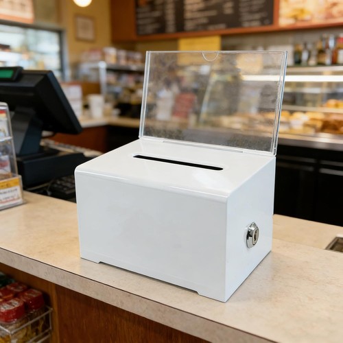Donation box with lock - donation, &