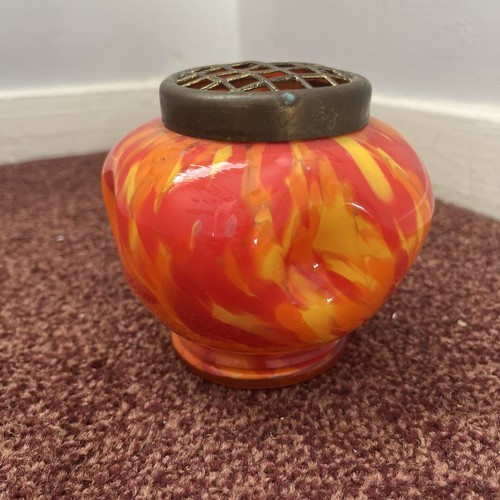 Art deco czech glass vase - deco, with