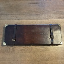Vintage leather oak double