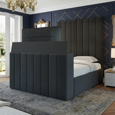 Panel Upholstered TV Bed Frame