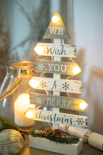 Christmas wooden tree - christmas,