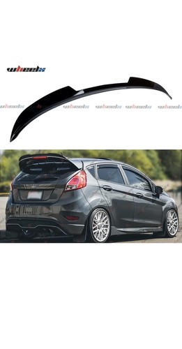 Gloss black rear spoiler - black, lip