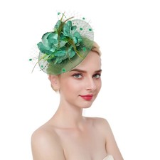 LOT Flower Hair Clip Mesh Feather Fascinator Hat Tea Party Wedding Ladies UK