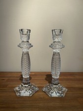 Pair Of Waterford Crystal Tara Candelabra Candlesticks 40032513 10” Tall