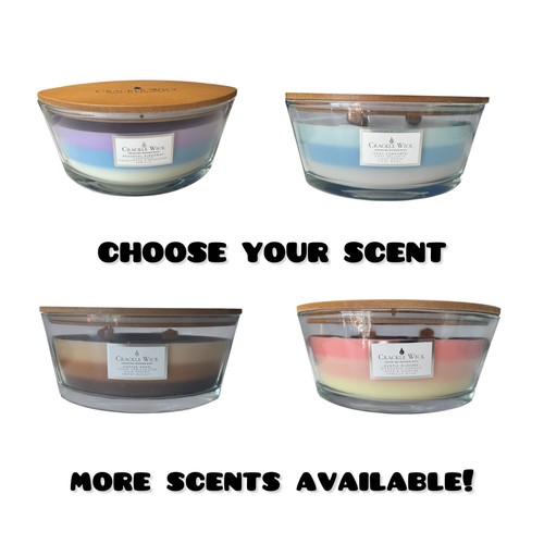 Crackle wick candle with - wick,