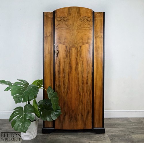 Bow fronted vintage wardrobe - vintage,