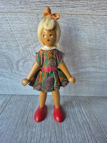 Polish wooden peg dolls 1960s - polish,