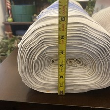 Vintage Blue Stripe Linen Toweling Fabric + Tan Vintage Gas Station Roll 