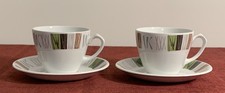 2 Alfred Meakin Retro Tangier Cups & Saucers