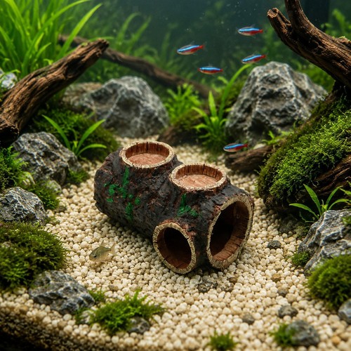 Reptile hideout log - reptile,