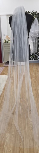 Ivory chapel length bridal - length,