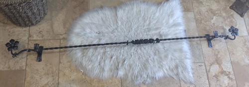 Vintage metal curtain - vintage, pole