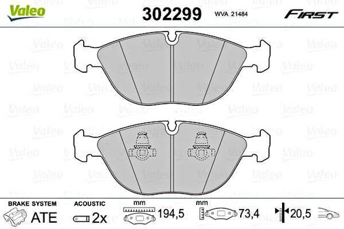 Front disc brake pad set - disc,