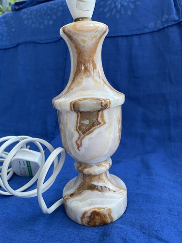 Vintage marble onyx table lamp - vintage,