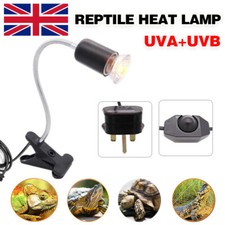 UVA&UVB Reptile Heat Basking Light Bulb Lamp Clip For Turtle Tortoise Lizard 50W