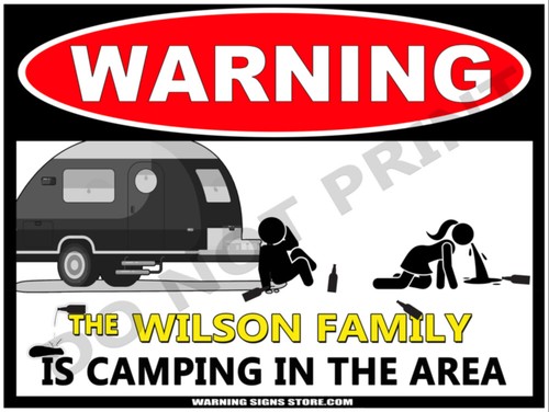 Personalized camping sign - personalized,