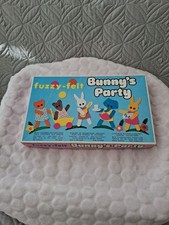 RARE VINTAGE RETRO ICONIC FUZZY-FELT BUNNY 'S  PARTY ALLAN INDUSTRIES 1974 VGUC