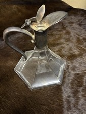 Crystal Glass Wine Decanter with Silver Plated Collar