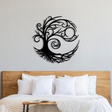 Tree of Life Metal Wall Art Black Wall Decor Home Decor Room Decor Garden Decor