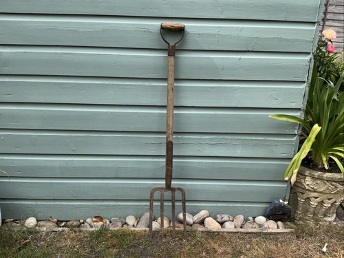Vintage antique garden fork - garden,
