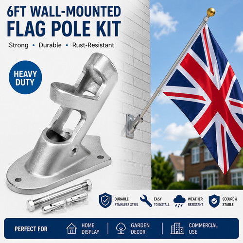 6ft wall mounted - flag, kit