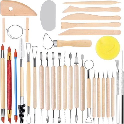 Clay sculpting tools kit 32pcs - tools,