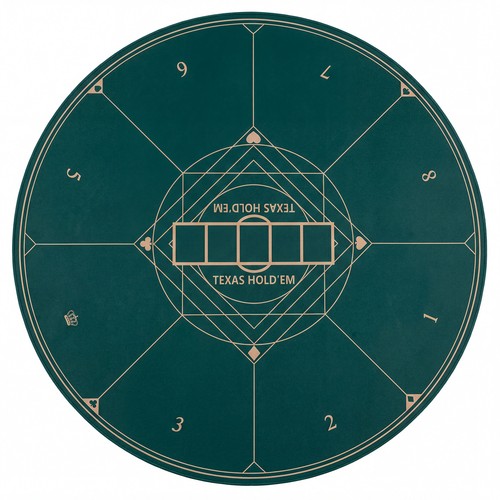 140cm round poker mat - 140cm, green