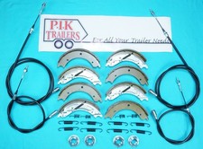 Twin Axle Brake Shoe, Nuts & Cable Kit for Ifor Williams 3,500kg Trailers