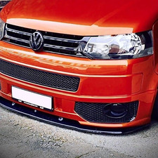 For VW T5 .1 Transporter Honeycomb Sportline Front Spoiler Foglight Trims (Matte