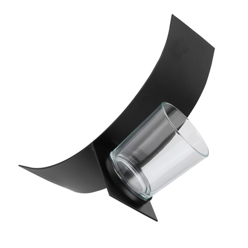 Stylish black iron wall candle - stylish,