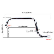 Shower Head Extension Arm S Shaped High Arc Gooseneck Shower Arm Extender Pipe