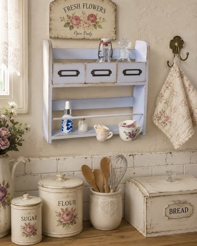 Wooden spice rack display - wooden,