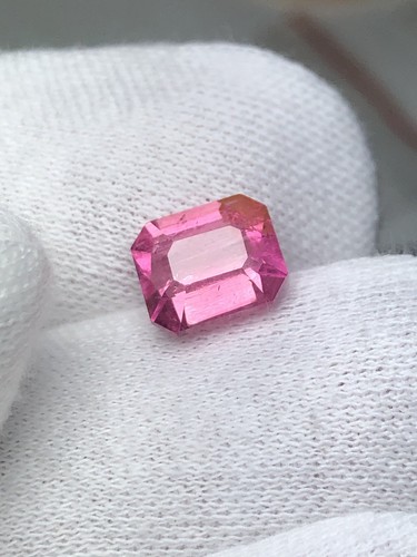 Pink tourmaline faceted - pink,