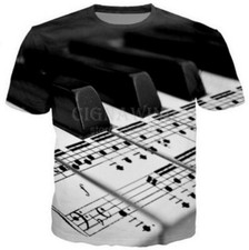 Classic Piano Streetwear Casual Women Men T-Shirt 3D Print Short Sleeve Tee Tops