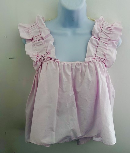 Zara pink top with frill - top,