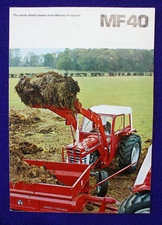 MASSEY FERGUSON 40 TRACTOR LOADER BROCHURE AGRICULTURE FARM SPECIFICATION DATA
