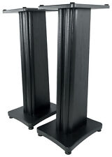 (2) Rockville SS28B Black Wood Grain 28" Speaker Stands Fits KRK RP5G4WN
