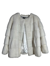 LILLY E VIOLETTA White Mink Fur Coat Jacket Limited Edition Harrods RRP £8500