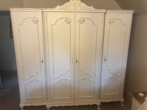 Carved oak four door - carved,